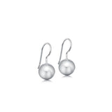 Silver Ball Hook Earrings