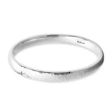 Silver Bangle No.2 -  Chunky Hammered 8mm
