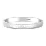 Silver Bangle No.2 -  Chunky Hammered 8mm