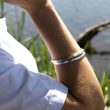 Silver Bangle No.2 - Classic Hammered 4mm