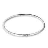 Silver Bangle No.2 - Classic Hammered 4mm