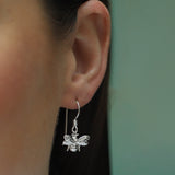 Silver Bee Earrings
