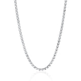 Sterling Silver Box Albert Chain Necklace