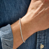Silver Box Belcher Chain Bracelet - Albert Clasp