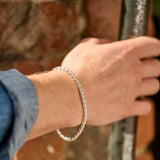 Silver Box Belcher Chain Bracelet - Albert Clasp