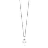Sterling Silver Child's Cross Necklace - 10mm
