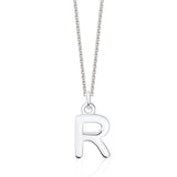 Sterling Silver Chunky Initial Necklace