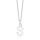 Sterling Silver Chunky Initial Necklace
