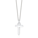 Sterling Silver Chunky Initial Necklace