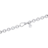 Silver Cable Chain Albert Necklace