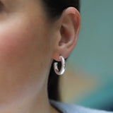 Chunky Sterling Silver Hoop Earrings