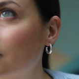 Chunky Sterling Silver Hoop Earrings