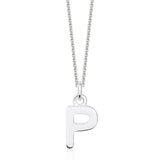 Sterling Silver Chunky Initial Necklace