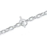 Silver Chunky T-Bar Necklace