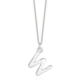 Sterling Silver Chunky Initial Necklace