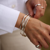 Cinq Bracelet - Five Interlocking Silver Bangles