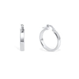 Silver Classic Flat Hoop Earrings