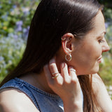 Silver Classic Flat Hoop Earrings
