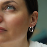 Silver Classic Flat Hoop Earrings