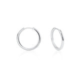 Classic Hinged Sterling Silver Hoop Earrings