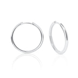 Classic Hinged Sterling Silver Hoop Earrings
