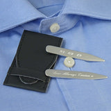 Engravable Silver Collar Stiffeners