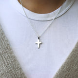 Silver Cross Necklace No.2 - 20mm