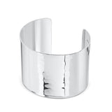 Silver Cuff No.1. Wide - Hammered
