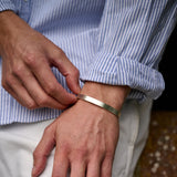 Men's Chunky Sterling Silver Cuff No.3 - 7mm Matt