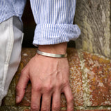 Men's Chunky Sterling Silver Cuff No.3 - 7mm Matt