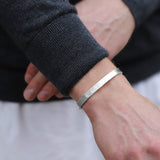 Men's Chunky Sterling Silver Cuff No.3 - 7mm Beaten