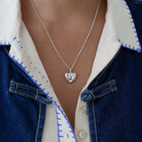 Deluxe Solid Silver Heart Necklace