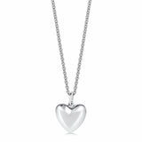 Deluxe Solid Silver Heart Necklace