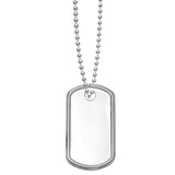 Sterling Silver Dog Tag Necklace