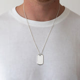 Sterling Silver Dog Tag Necklace