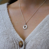 Sterling Silver Domed Eternity Necklace