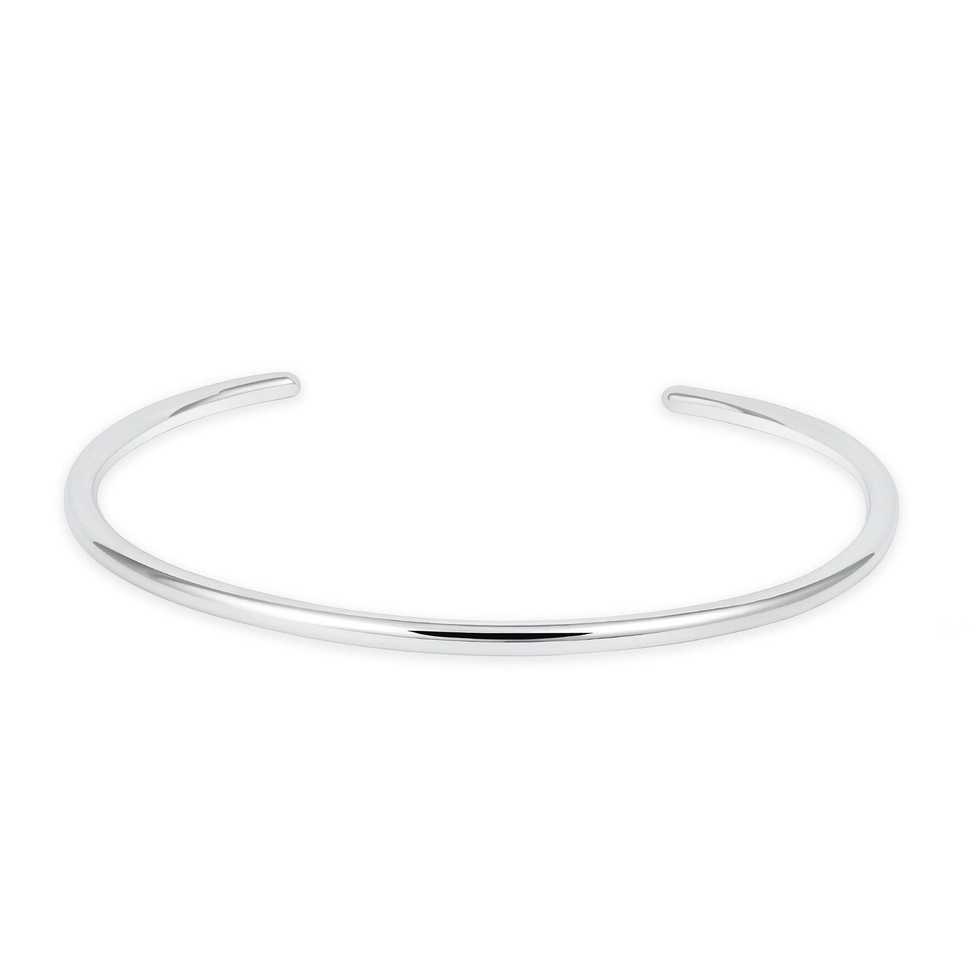 A fine silver wire cuff bracelet displayed against a white background.