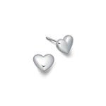 Sterling silver heart stud earrings