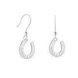 Sterling Silver Lucky Horseshoe Earrings