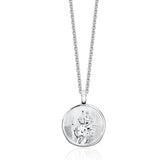 Modern Sterling Silver St Christopher Pendant