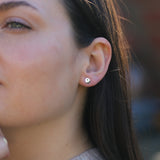 Sterling Silver Molten Stud Earrings