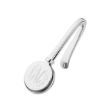 sterling silver napkin hook with engraved monogram