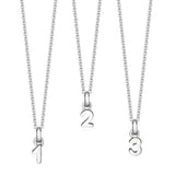Silver Number Necklace