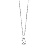 Silver Number Necklace