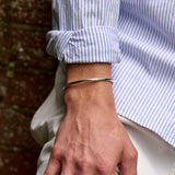 Men's Sterling Silver Open Bangle No.6 - 4mm Round