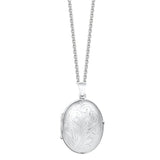 Sterling Silver Oval Engraved Locket