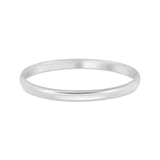 Oval Hinged Silver Bangle 6mm