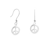 Sterling Silver Peace Earrings