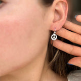 Sterling Silver Peace Earrings