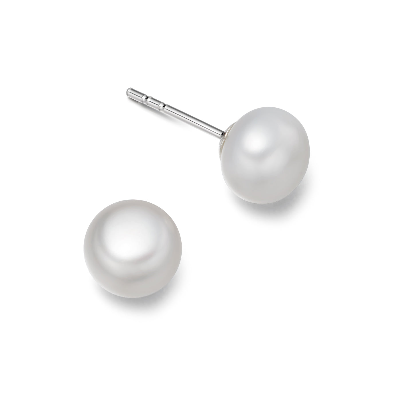Pearl studs silver 8mm